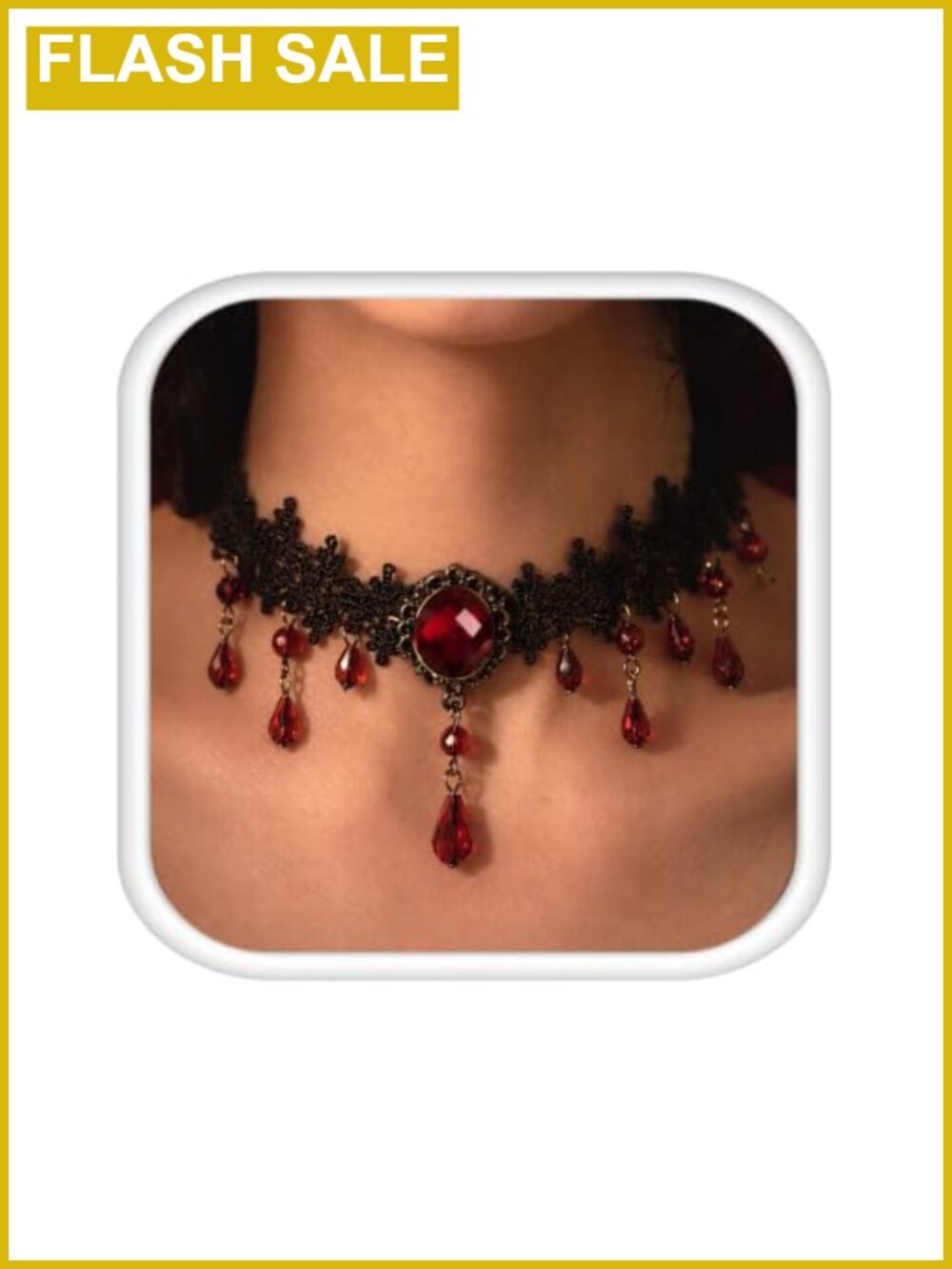 Gothic Victorian Lace Choker Necklace Vampire Witch Costume Jewelry